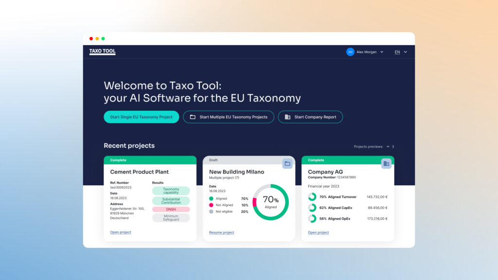 Taxo Tool 2.0 ist live: EU-Taxonomie-Reporting mit KI auf dem nächsten Level